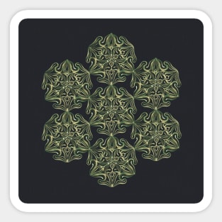 Psychedelic Trippy Forest Mandala Pattern Sticker